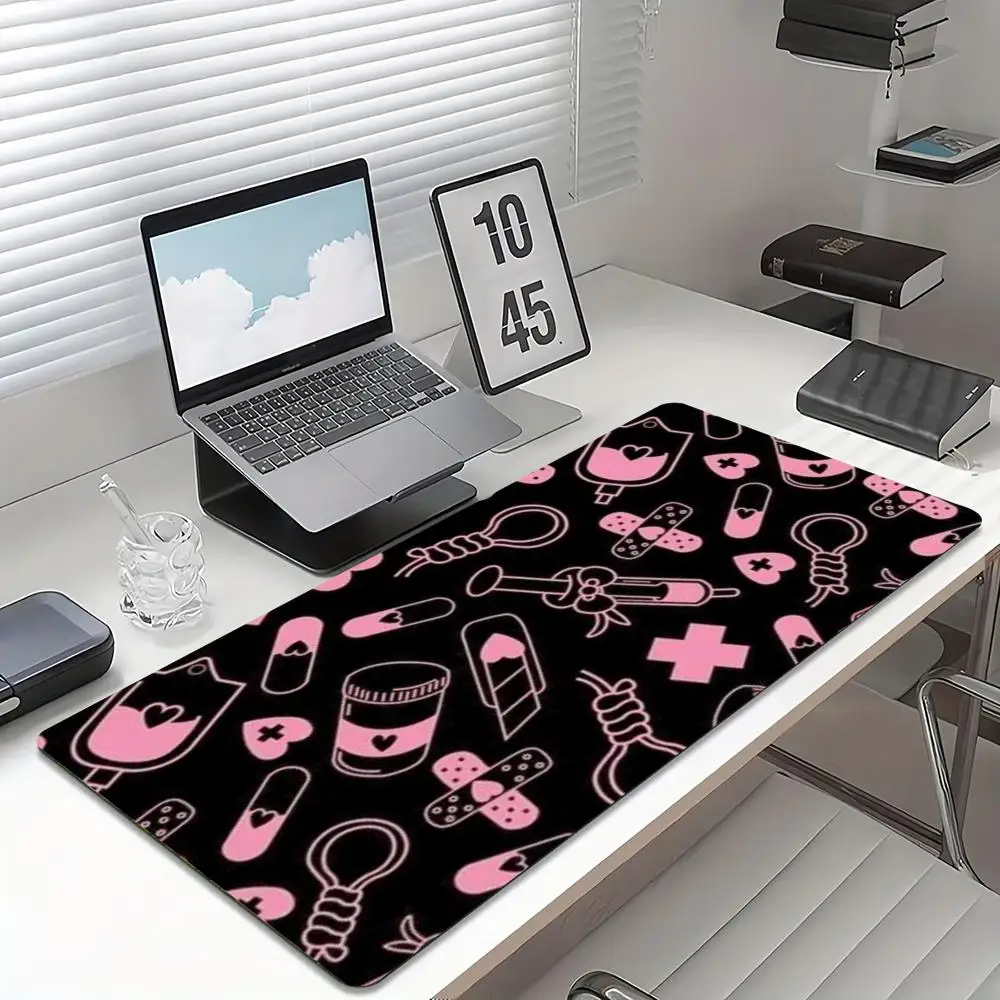 แผ่นรองเมาส์ลายการแพทย์สีชมพูน - Desk Setup Pc And Laptop บทวิจารณ์และราคา