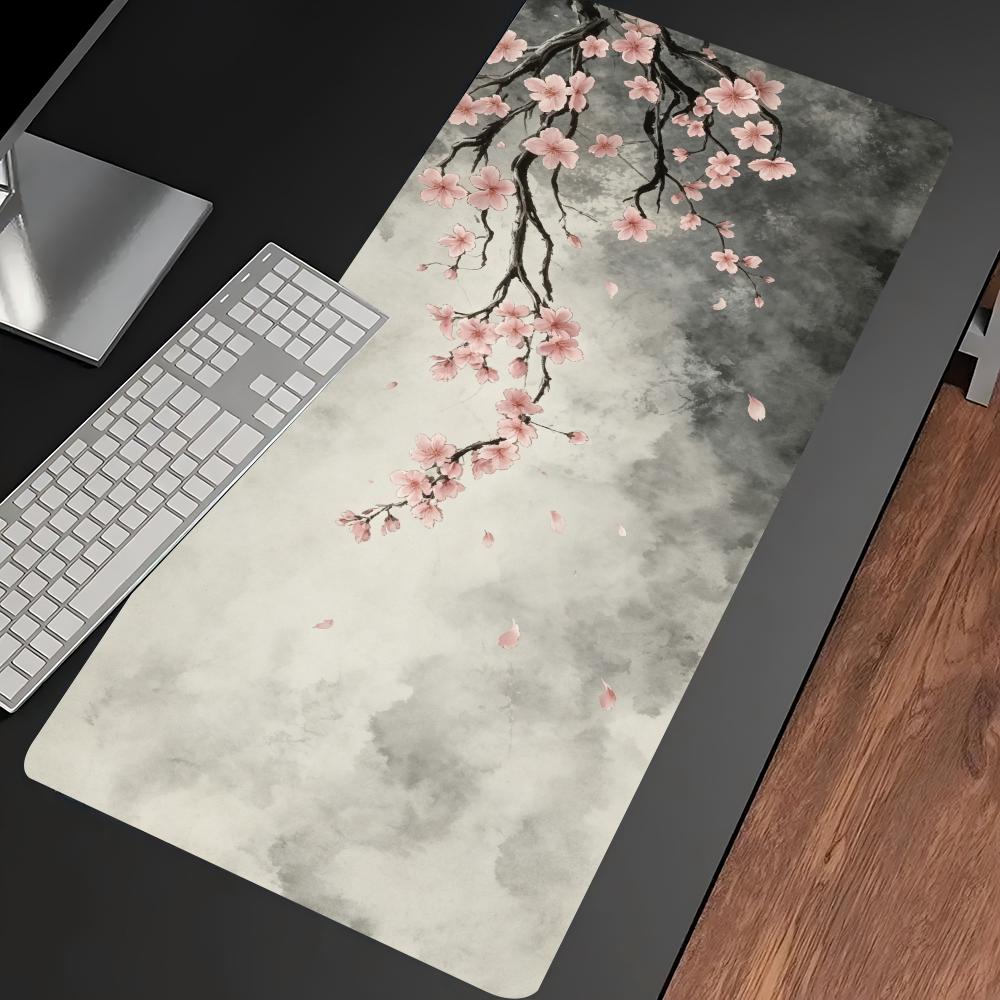 แผ่นรองโต๊ะขนาดใหญ่ลายหมึกดอกพ - Desk Setup Pc And Laptop บทวิจารณ์และราคา